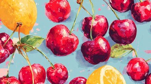 樱桃柠檬的清新绘画世界