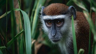 丛林中的猴子特写