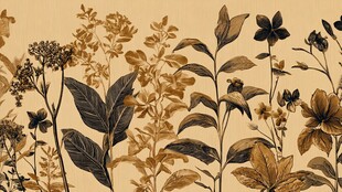 复古风植物花卉图案设计