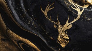 黑金麋鹿图案 奢华艺术感