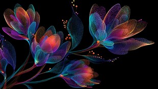 梦幻炫彩花卉艺术图像