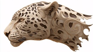 豹头艺术雕刻 风格独特