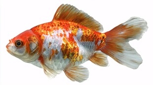 美丽多彩的观赏金鱼