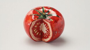 彩绘番茄摆件 艺术感十足