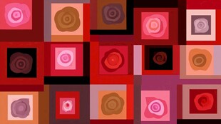 多彩几何玫瑰图案背景