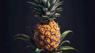 一颗饱满的新鲜菠萝