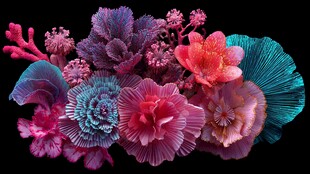 梦幻多彩纸艺花卉组合