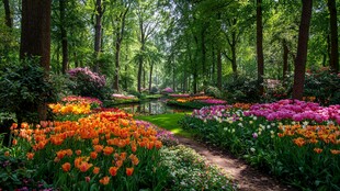 春日森林中的绚烂花海