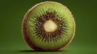 切开的猕猴桃特写