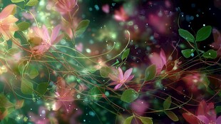 梦幻花卉光影背景图