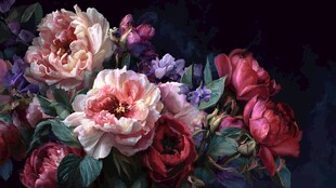 绚丽多彩的娇艳花卉组合