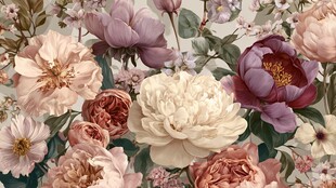 浪漫花卉图案壁纸