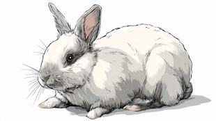 可爱白兔插画