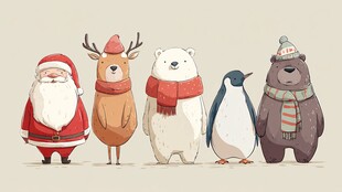 圣诞动物伙伴欢乐大集合