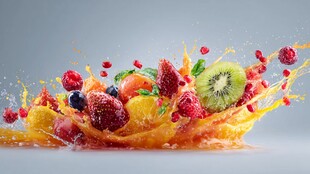 缤纷鲜果飞溅瞬间