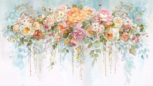 梦幻花卉装饰画 清新唯美