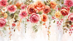 水彩花卉装饰画