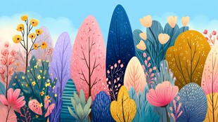 梦幻多彩的植物花卉景观