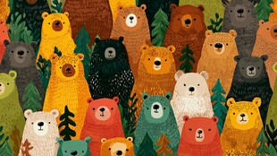 多彩萌熊森林大聚会