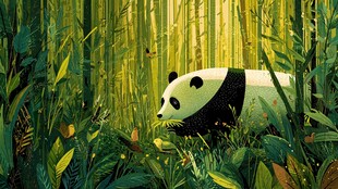 竹林中的熊猫