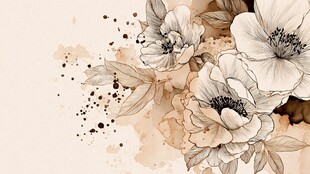 水墨花卉 淡雅写意之美