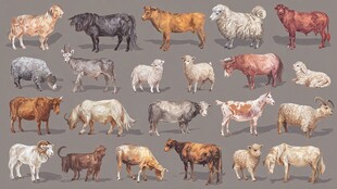 多样家畜集合图