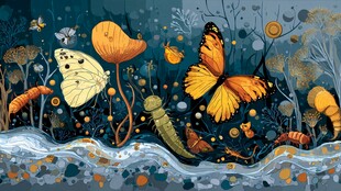 梦幻昆虫花园奇幻场景