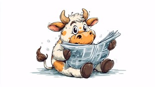 小牛读报萌趣瞬间