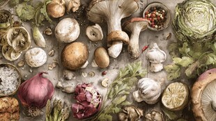 多样菌菇与蔬菜的美味组合