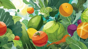 缤纷蔬果绘就田园景致