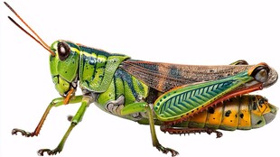 色彩斑斓的机械风仿真蝗虫