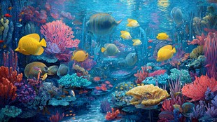梦幻海底世界的缤纷景观