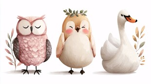 可爱萌趣的动物伙伴