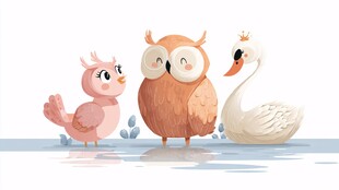 可爱动物们的欢乐聚会