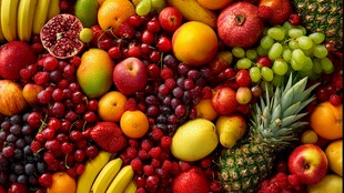 缤纷多彩的新鲜水果集合