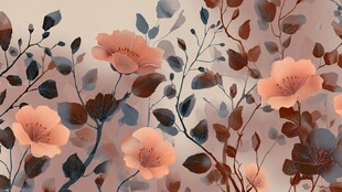 浪漫花卉图案背景纹理