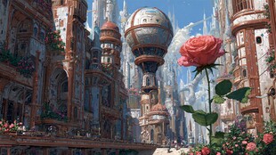 梦幻蒸汽朋克风浪漫城市景