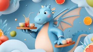 萌龙端饮品 营造奇幻氛围