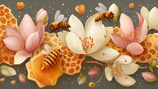 花卉与蜜蜂的甜蜜邂逅