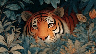 丛林中隐匿的斑斓猛虎