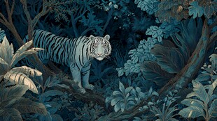 蓝调丛林中的白虎