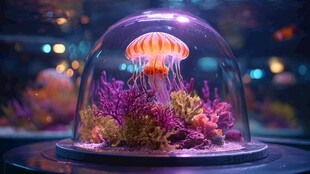 梦幻水母微缩海底景观