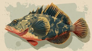 彩色斑斓的独特花纹鱼