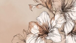 手绘花卉插画 优雅自然风