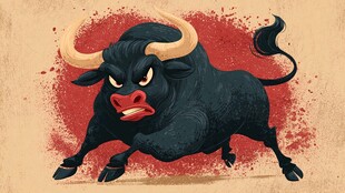 愤怒黑公牛 强力冲击姿态