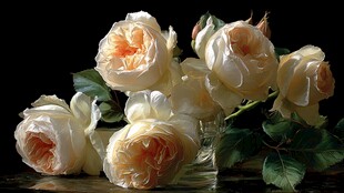 白色玫瑰绽放的优雅之美