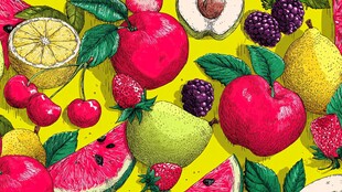 缤纷水果插画图案