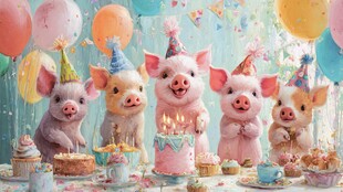小猪们的欢乐生日派对