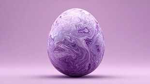 梦幻紫色大理石纹复活节彩蛋