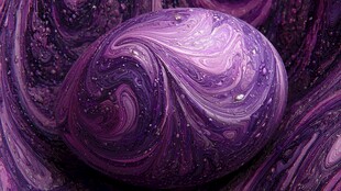 梦幻紫调流体艺术蛋